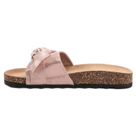 Queen Vivi Pantuflas Casuales Con Brillo rosado 7