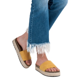 Nio Nio Zapatillas en la plataforma amarillo 5