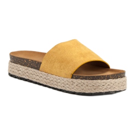 Nio Nio Zapatillas en la plataforma amarillo 2