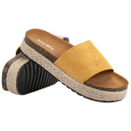 Nio Nio Zapatillas en la plataforma amarillo 4