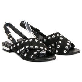 Kylie Sandalias negras abrochadas con hebilla negro 4