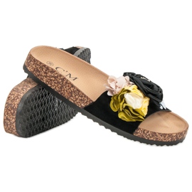 Cm Paris Zapatillas Con Flores negro 5