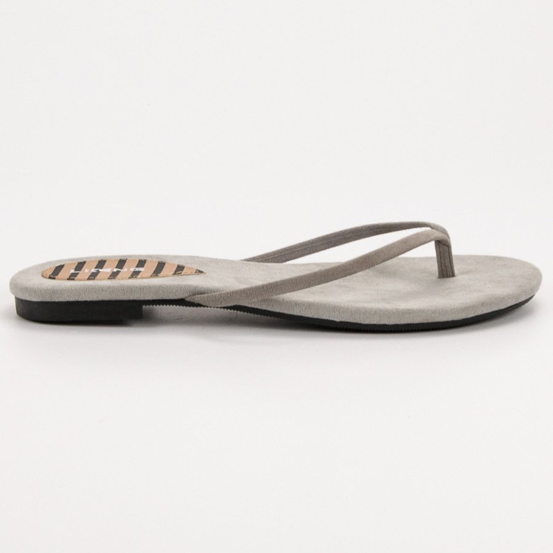 SHELOVET Chanclas clásicas gris 1