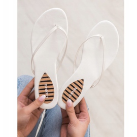 SHELOVET Chanclas clásicas blanco 1