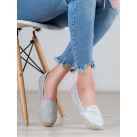SHELOVET Zapatillas plateadas sin cordones gris 3