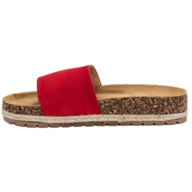Bestelle Pantuflas clásicas de gamuza rojo 1