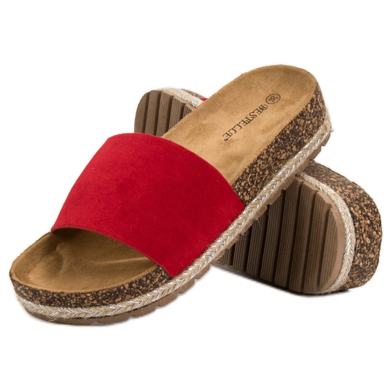 Bestelle Pantuflas clásicas de gamuza rojo 2