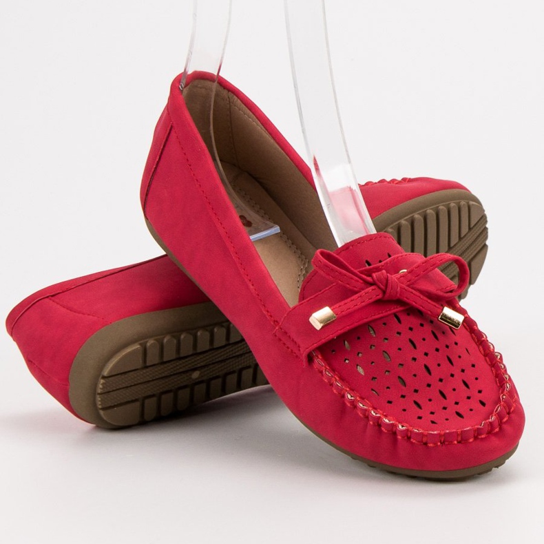 Top Shoes Mocasines calados rojos 1