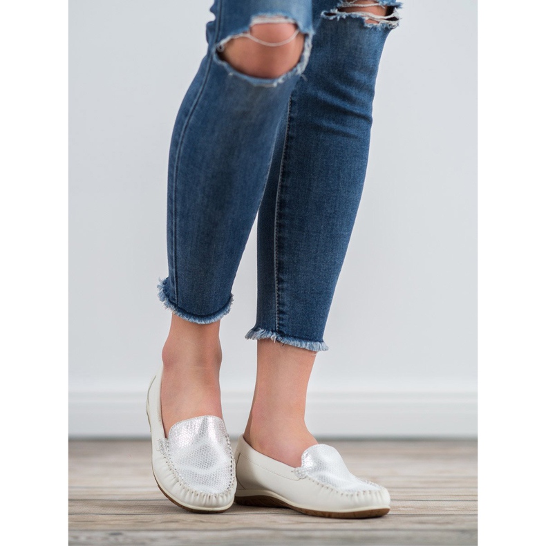 Anesia Paris Mocasines cómodos blanco 2