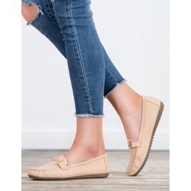Top Shoes Mocasines beige de mujer 5