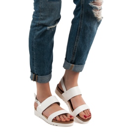 Best Shoes Sandalias planas blancas blanco 1