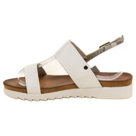 Best Shoes Sandalias planas blancas blanco 4