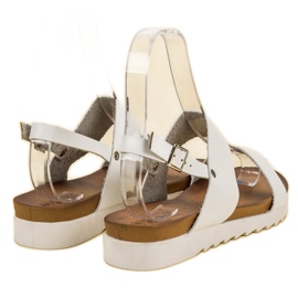 Best Shoes Sandalias planas blancas blanco 5