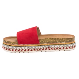 Cm Paris Zapatillas en la plataforma rojo 3