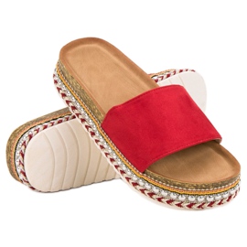 Cm Paris Zapatillas en la plataforma rojo 4