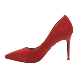 Jumex Tacones de ante rojo 4