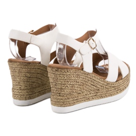 JESSY ROSS Sandalias de ante blancas blanco 4