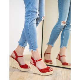 Sandalias rojas rojo 1
