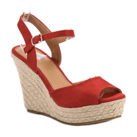 Sandalias rojas rojo 2