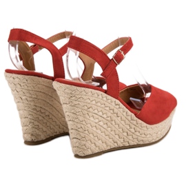 Sandalias rojas rojo 4