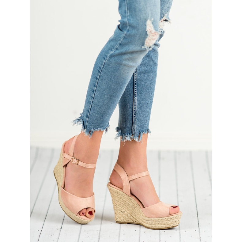 Sandalias en polvo rosado 1