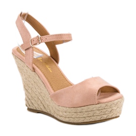 Sandalias en polvo rosado 3