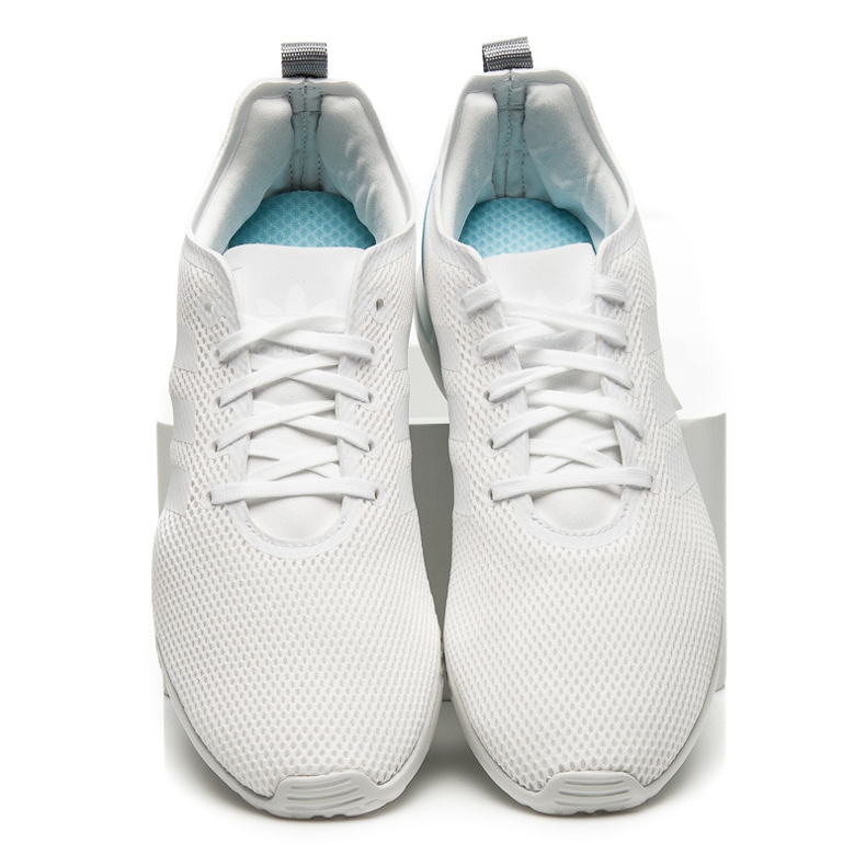 Adidas zx flux adv liso blanco azul 1