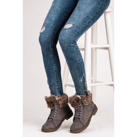 New Tlck Trappers de gamuza con piel gris 2 New Tlck Trappers de gamuza con piel gris 2