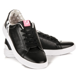 Kylie Zapatillas con cordones negras negro 5