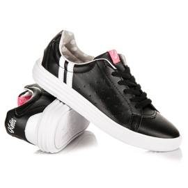 Kylie Zapatillas con cordones negras negro 4