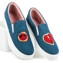 Kylie Zapatillas vaqueras con parches azul 2 Kylie Zapatillas vaqueras con parches azul 2