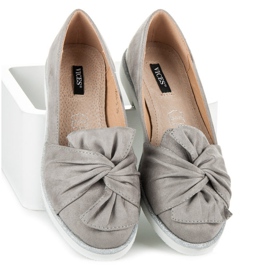 Vices Zapatos de ante con adornos de purpurina gris 2