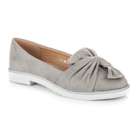 Vices Zapatos de ante con adornos de purpurina gris 3