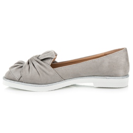 Vices Zapatos de ante con adornos de purpurina gris 4
