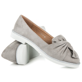 Vices Zapatos de ante con adornos de purpurina gris 5