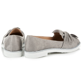 Vices Zapatos de ante con adornos de purpurina gris 6