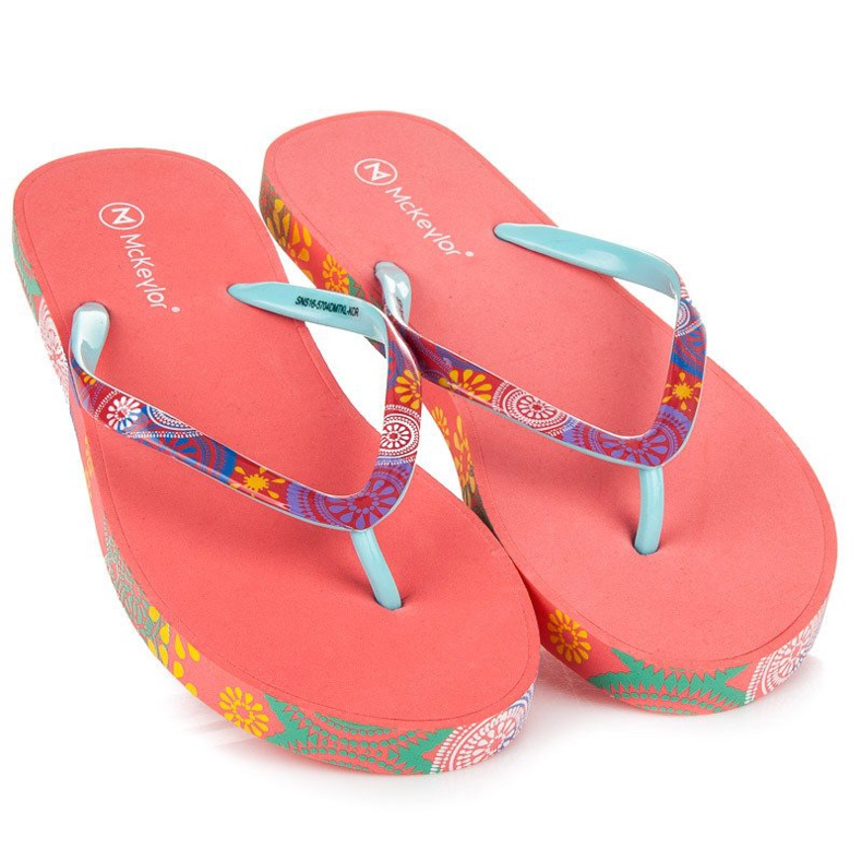 Mckeylor Pantuflas Mujer Coral rojo 1 Mckeylor Pantuflas Mujer Coral rojo 1