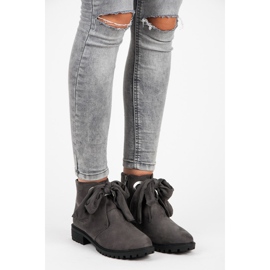 Bestelle Botas con lazo gris 7