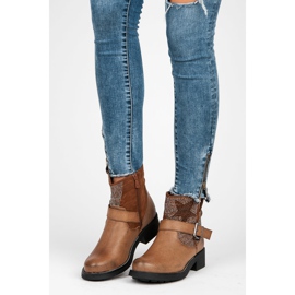 Kylie Botas de rock marrón 5