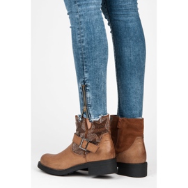 Kylie Botas de rock marrón 1