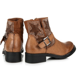 Kylie Botas de rock marrón 4