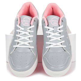 Ax Boxing Zapatillas de mujer grises rosado 3