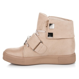 Seastar Zapatillas de ante con cuña marrón 2