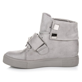 Seastar Zapatillas de ante con cuña gris 2