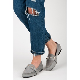 Vices Mocasines de ante gris 5