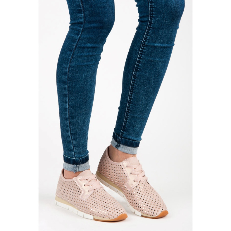 Kylie Zapatillas de deporte atadas de moda rosa 2