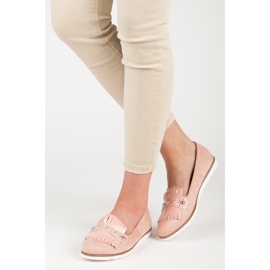 Seastar Mocasines Ante Flecos rosado 6