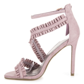 Seastar Sandalias De Tacón Alto Con Volante violeta 3