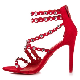 Seastar Sandalias De Tacón Alto Abrochadas Con Cremallera rojo 5