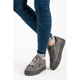 Zapatillas MCKEYLOR con purpurina gris 3